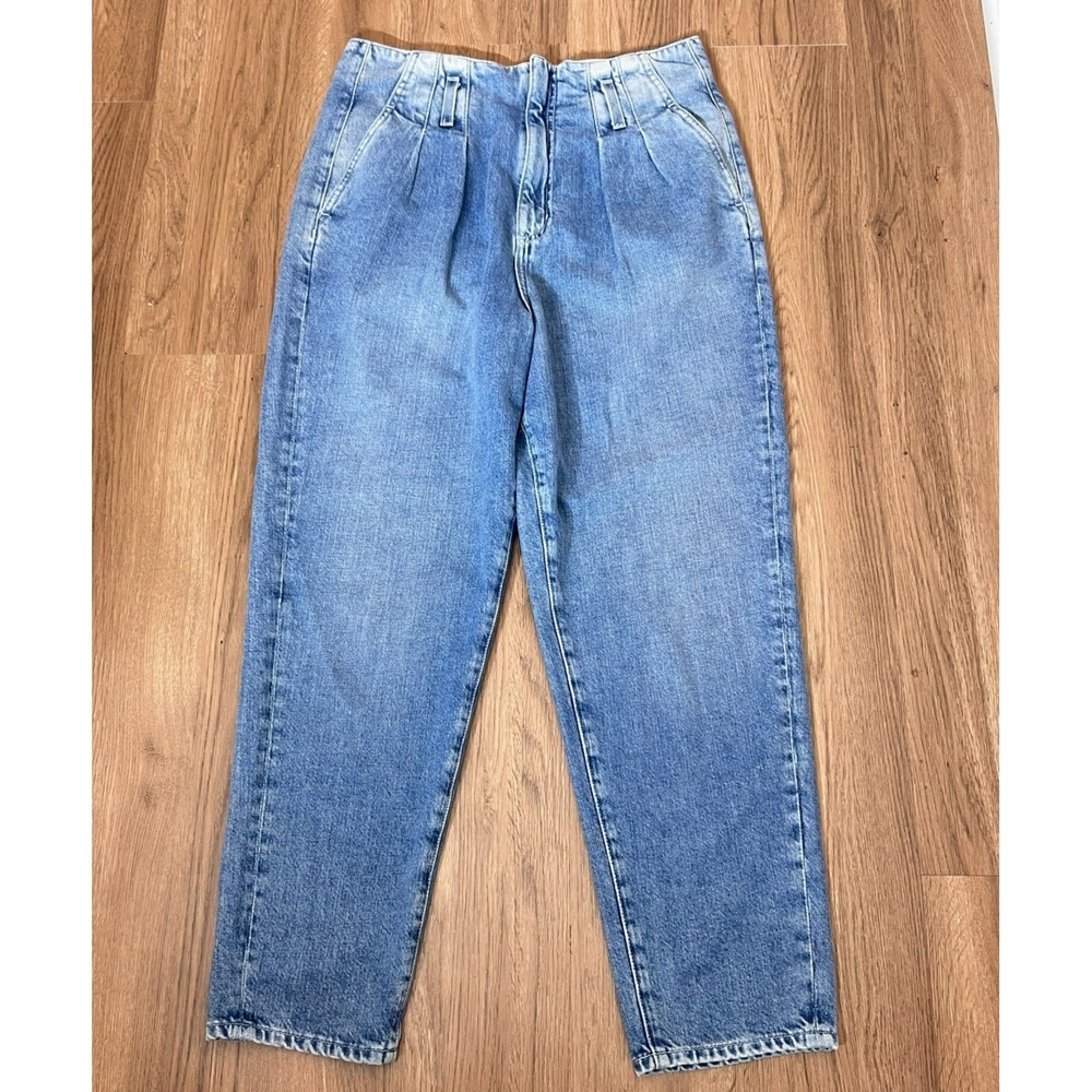 AG Adriano Goldschmied High‎ Rise Jeans Pleated Front Tapered Leg Y2K